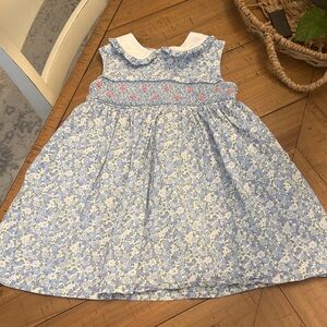 Stitchy Fish Smocked Floral Dress